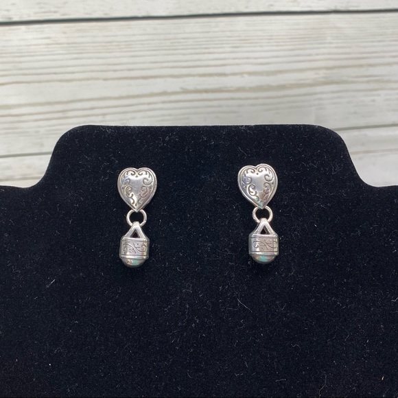 Authentic Brighton Door Knocker Earring Heart - Picture 1 of 3